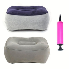 3pcs Inflatable Foot Rest Cushion Travel Airplane Train Home Foot Rest