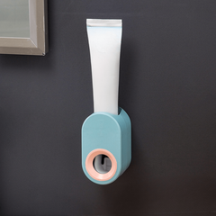 Automatic Toothpaste Dispenser Wall Mount Toothbrush Holder Set