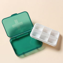 6 Grid Travel Pill Organizer Moisture Proof Small Pill Box Daily Pill Case