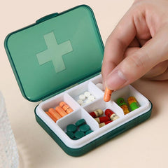 6 Grid Travel Pill Organizer Moisture Proof Small Pill Box Daily Pill Case