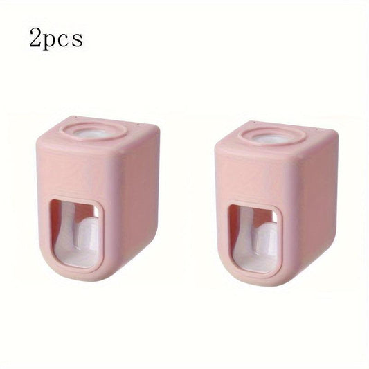 2pcs Automatic Toothpaste Extruder Wall Mounted Bathroom Squeezer