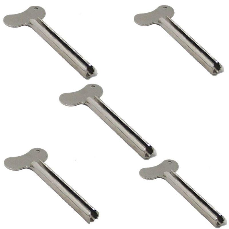 2pcs Reusable Stainless Steel Toothpaste Squeezer Plastic Cream Tube Squeezing