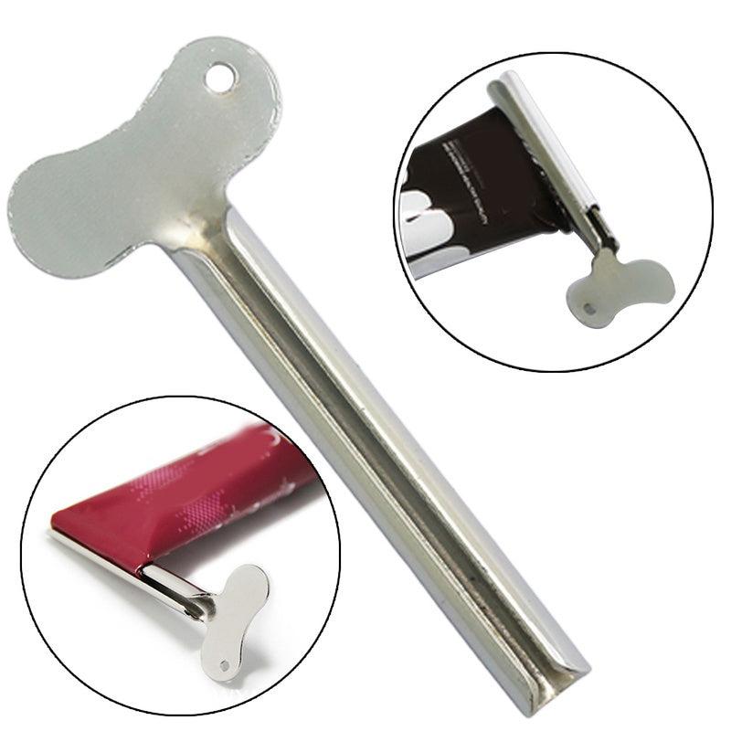 2pcs Reusable Stainless Steel Toothpaste Squeezer Plastic Cream Tube Squeezing