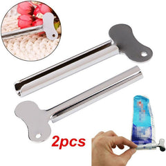 2pcs Reusable Stainless Steel Toothpaste Squeezer Plastic Cream Tube Squeezing