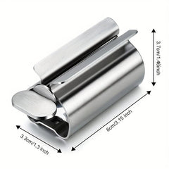 Stainless Steel Toothpaste Squeezer Dispenser with Toothbrush Holder