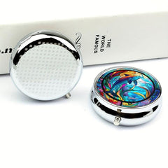 Colorful Underwater World Dolphins Pill Box 3 Compartment