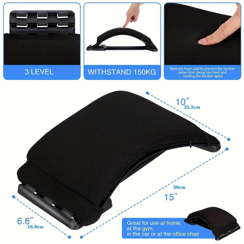 Foam Back Stretcher Device Lumbar Support Memory Foam Pillow