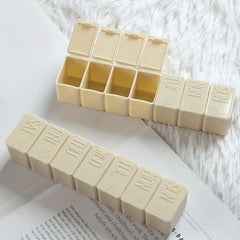 Portable 7 Sub Pill Box Mini Carry Sealed Pill Box For Travel Office