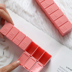Portable 7 Sub Pill Box Mini Carry Sealed Pill Box For Travel Office