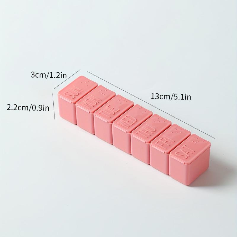 Portable 7 Sub Pill Box Mini Carry Sealed Pill Box For Travel Office