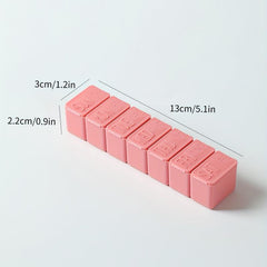 Portable 7 Sub Pill Box Mini Carry Sealed Pill Box For Travel Office