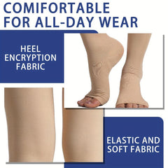 Compression Stockings 15-20 MmHg Open Toe Thigh High Length