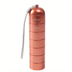 Waterproof Metal Pill Organizer Stackable BPA-Free for Vitamins Fish Oils