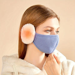 Winter Women's Warm Velvet Face Mask Ear Protection Cold Windproof