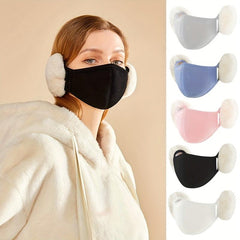 Winter Women's Warm Velvet Face Mask Ear Protection Cold Windproof