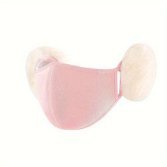Winter Women's Warm Velvet Face Mask Ear Protection Cold Windproof