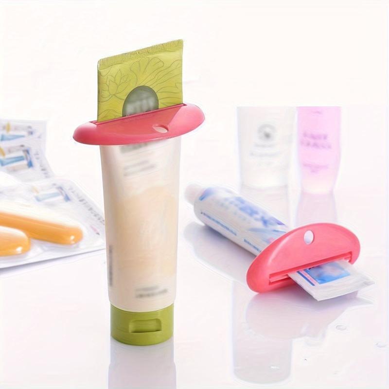 4pcs Toothpaste Squeezer Facial Cleanser Squeezer Cosmetic Storage Rack