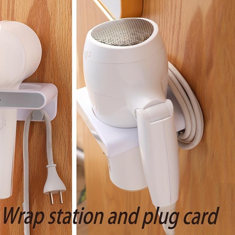 Hair Dryer Rack Bathroom Wall-mounted Storage Toilet Punch Hair Dryer Rack