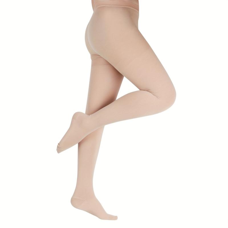 High Waist Tights Opaque Compression Stockings Pantyhose Women 15 21 MmHg