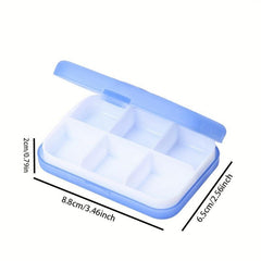 Six Grid Travel Pill Container Large Capacity Portable Pill Box