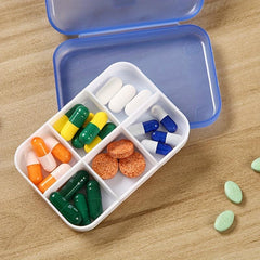 Six Grid Travel Pill Container Large Capacity Portable Pill Box