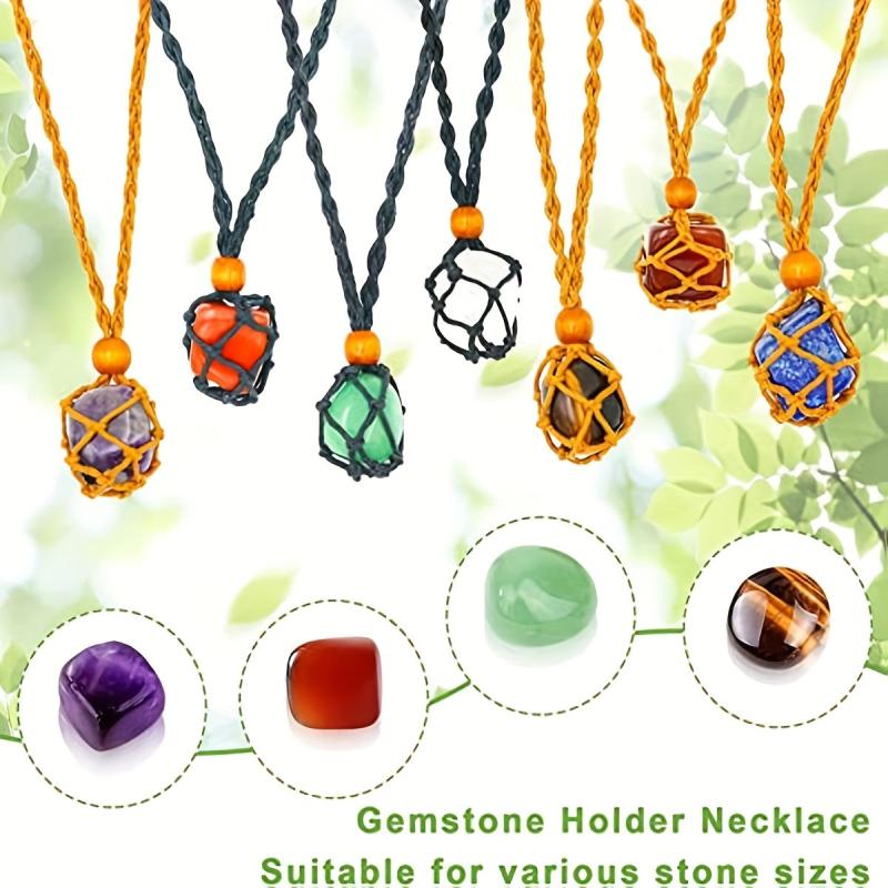 10pcs 7 Chakra Crystal Stone Set with Gemstone Bangle Necklace - Spiritual Gift