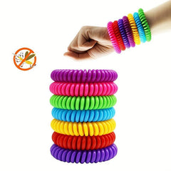 10pcs Essential Mosquito Repellent Bracelets Colorful Bands