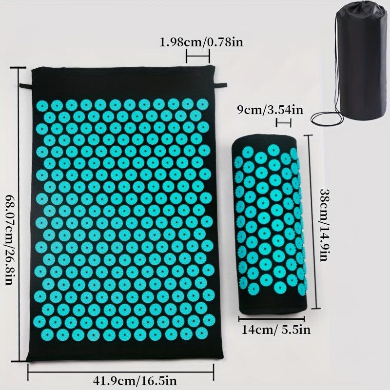 Acupressure Massage Mat with Pillow and Bag