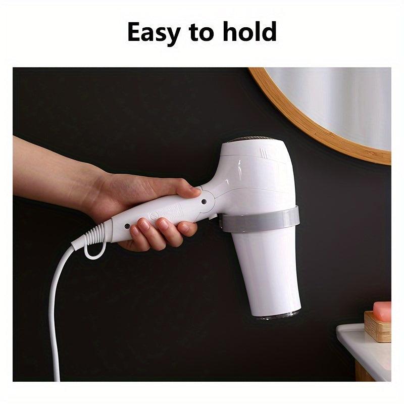 No Drilling Hair Dryer Holder Bathroom Wall Mount Bracket