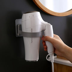 No Drilling Hair Dryer Holder Bathroom Wall Mount Bracket