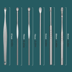 6pcs Stainless Steel Ear Picking Tool Set with Organizer Case