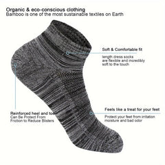 Bamboo Moisture Wicking Cushion Ankle Low Cut Socks for Men
