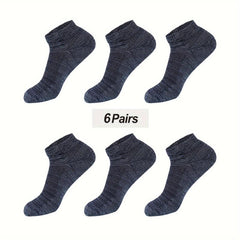Bamboo Moisture Wicking Cushion Ankle Low Cut Socks for Men