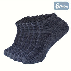 Bamboo Moisture Wicking Cushion Ankle Low Cut Socks for Men