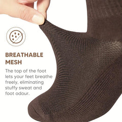 6 Pairs Bamboo Ankle Socks Moisture Wicking Soft Cushioned Sole Seamless Toe