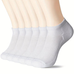 6 Pairs Bamboo Ankle Socks Moisture Wicking Soft Cushioned Sole Seamless Toe