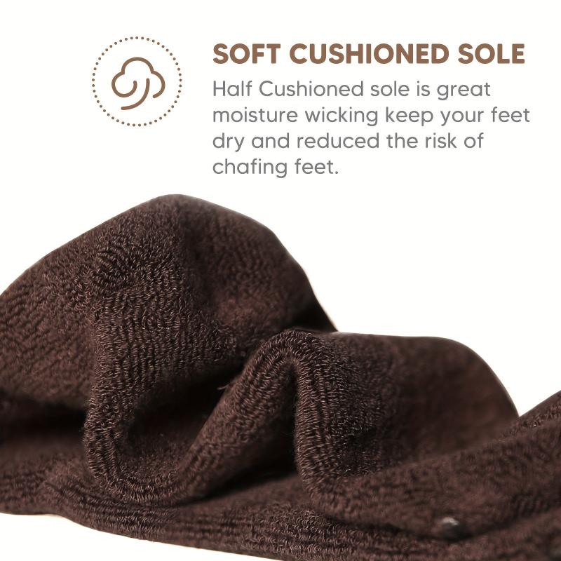 6 Pairs Bamboo Ankle Socks Moisture Wicking Soft Cushioned Sole Seamless Toe
