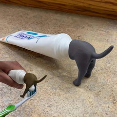 Dog Toothpaste Cover Funny Pooping Dog Butt Topper