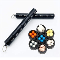 7 Grids Weekly Metal Pill Case Organizer