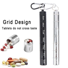7 Grids Weekly Metal Pill Case Organizer