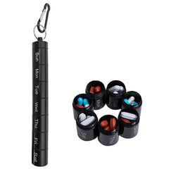 7 Grids Weekly Metal Pill Case Organizer