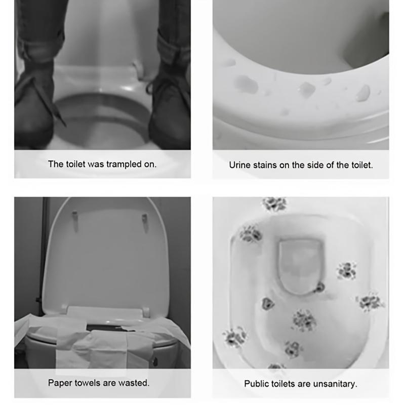 10pcs Disposable Toilet Mat Travel Hotel Toilet Seat Cover Set