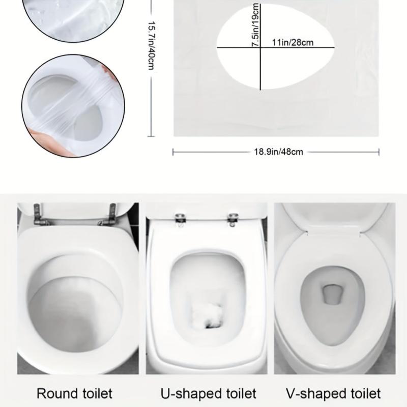 10pcs Disposable Toilet Mat Travel Hotel Toilet Seat Cover Set