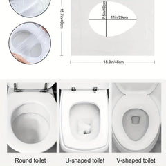 10pcs Disposable Toilet Mat Travel Hotel Toilet Seat Cover Set