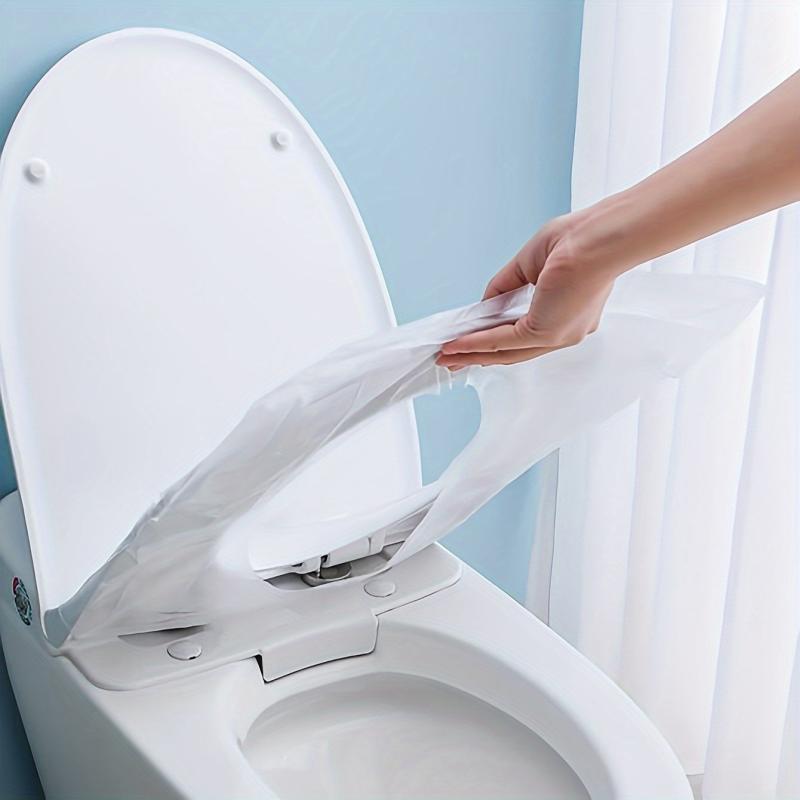 10pcs Disposable Toilet Mat Travel Hotel Toilet Seat Cover Set