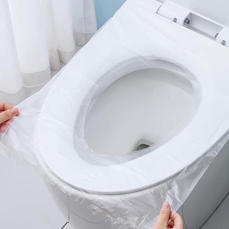 10pcs Disposable Toilet Mat Travel Hotel Toilet Seat Cover Set