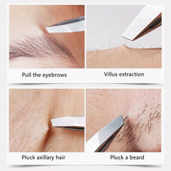 Stainless Steel Eyebrow Tweezers for Hair Removal