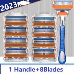 5-Layer Blades Razor for Men with Dual Lubrication and Trimmer