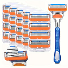 5-Layer Blades Razor for Men with Dual Lubrication and Trimmer