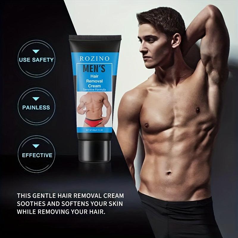 Men's Hair Removal Cream for Facial Leg Armpit Hair Painless Long lasting